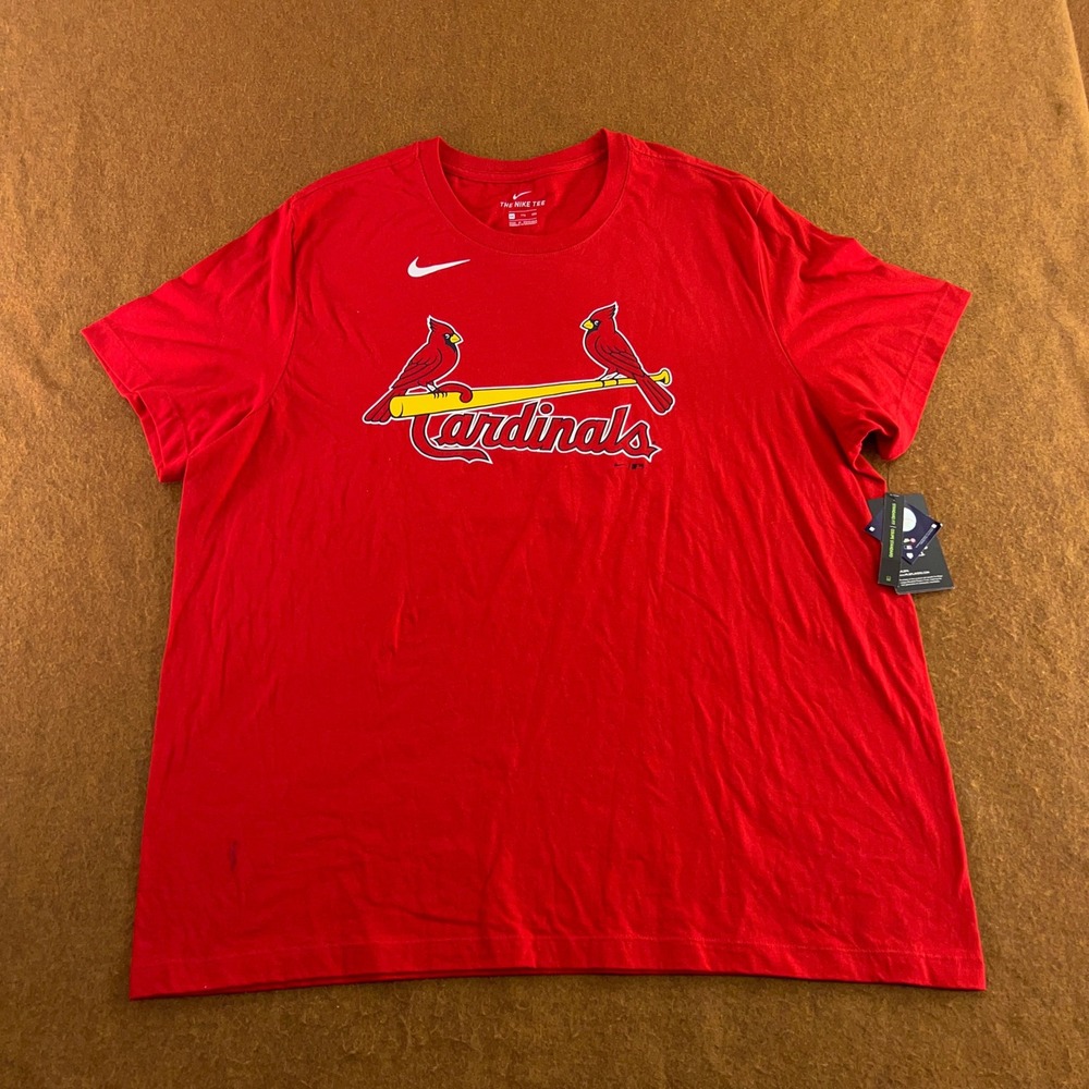 Nike Mens XXL Red St. Louis Cardinals Harrison Bader #48 Graphic T-Shirt NWT